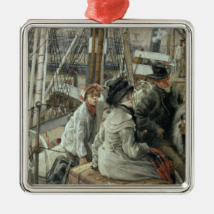 Ornement Carré Argenté James Tissot par l'eau, c.1881-2