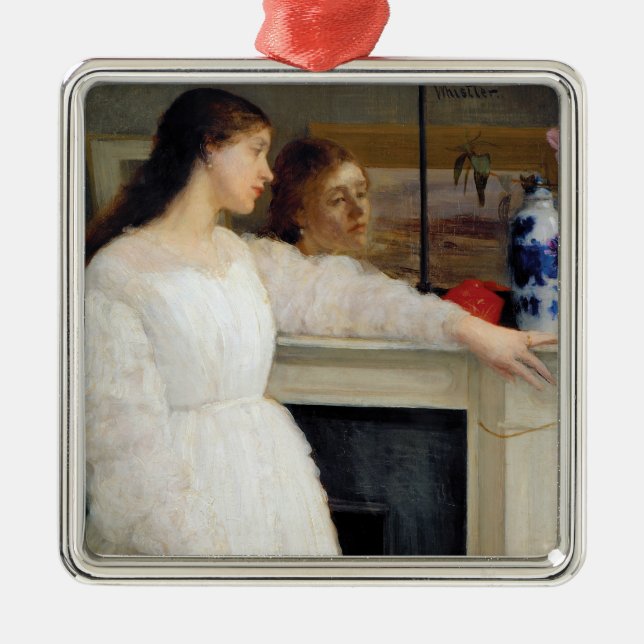Ornement Carré Argenté James Whistler - Symphonie en blanc no 2 (Devant)
