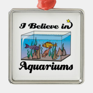 Ornement Carré Argenté je crois aux aquariums