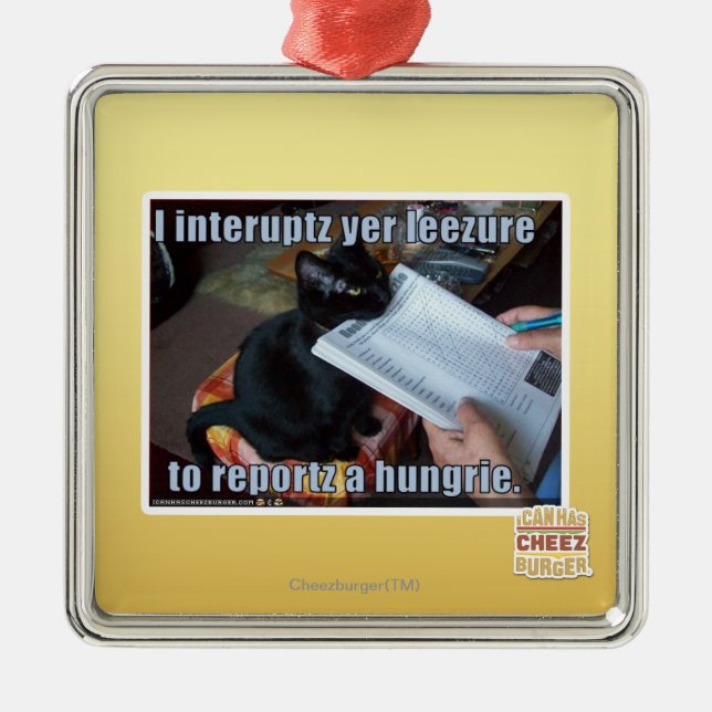 Ornement Carré Argenté J'interromps YER Leezure (Devant)