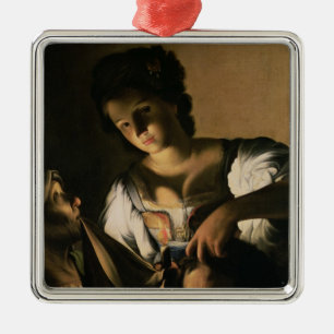 Ornement Carré Argenté Judith avec la tête de Holofernes, 1615