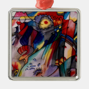 Ornement Carré Argenté Kandinsky 1913 Peinture Abstraite