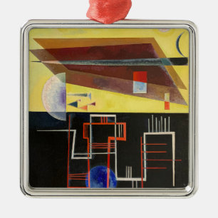 Ornement Carré Argenté Kandinsky Inner Alliance Abstraite