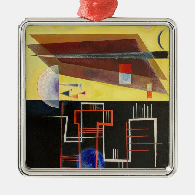 Ornement Carré Argenté Kandinsky Inner Alliance Abstraite (Devant)