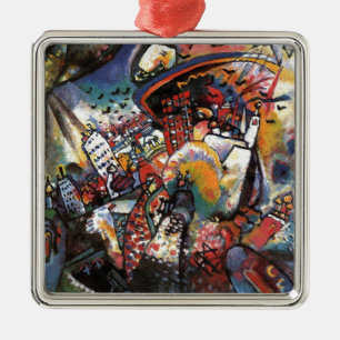 Ornement Carré Argenté Kandinsky Moscou I Cityscape peinture Abstraite