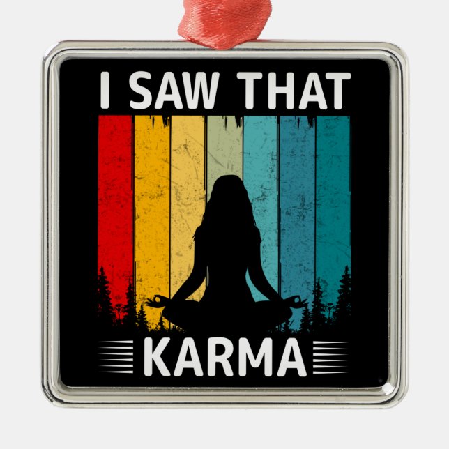 Ornement Carré Argenté Karma Saw (Devant)