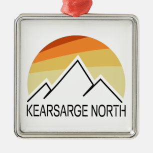 Ornement Carré Argenté Kearsarge Nord New Hampshire Retro