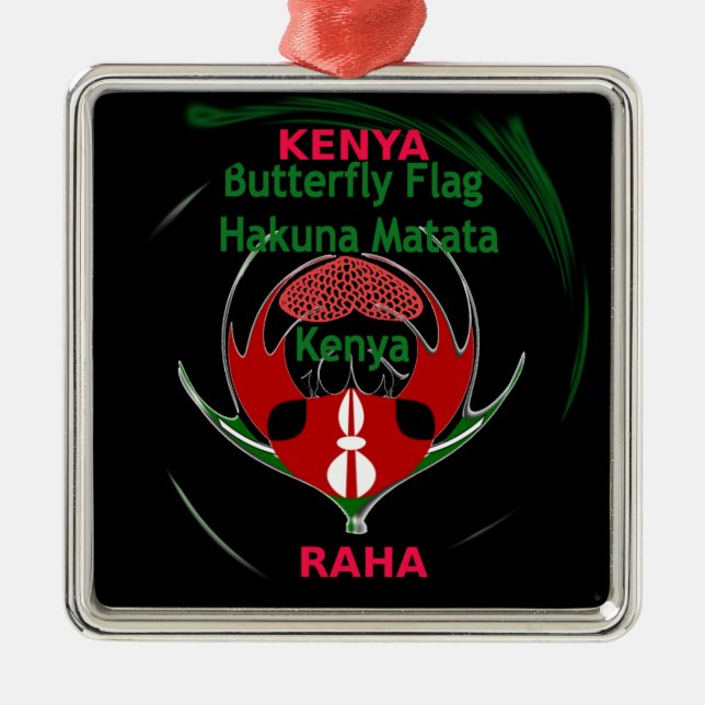 Ornement Carré Argenté Kenya Raha Hakuna Matata.jpg (Devant)