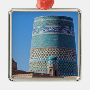 Ornement Carré Argenté Khiva, Ouzbékistan - Islam Khodja Minaret
