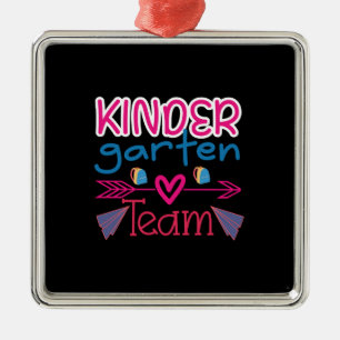 Ornement Carré Argenté Kinder Garten Team