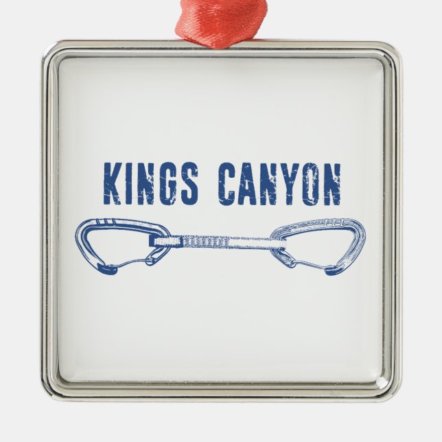 Ornement Carré Argenté Kings Canyon Climbing Quickdraw (Devant)