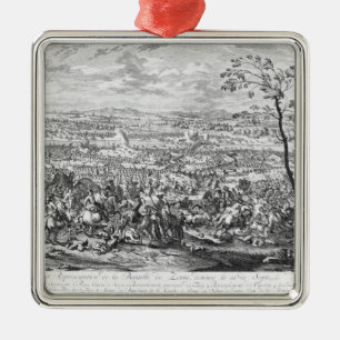 Ornement Carré Argenté La bataille de Zenta, 1697