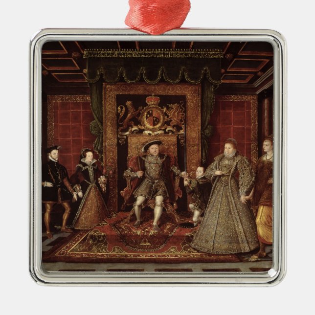 Ornement Carré Argenté La famille de Henry VIII : (Devant)