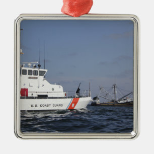Ornement Carré Argenté La garde côtière américaine Cutter Marlin patrouil