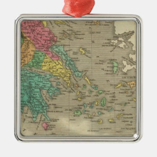 Ornement Carré Argenté La Grèce 10