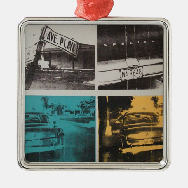 Ornement Carré Argenté La Havane 3 (Devant)