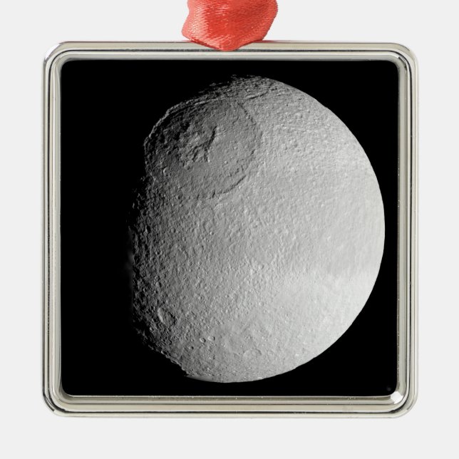 Ornement Carré Argenté La lune de Saturne Tethys 2 (Devant)