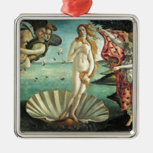 Ornement Carré Argenté La naissance de Vénus - art classique par
