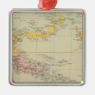 Ornement Carré Argenté La Nouvelle-Guinée et îles Salomon