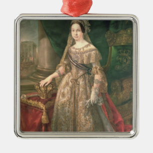 Ornement Carré Argenté La Reine Isabella II 1843