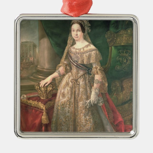 Ornement Carré Argenté La Reine Isabella II 1843 (Devant)