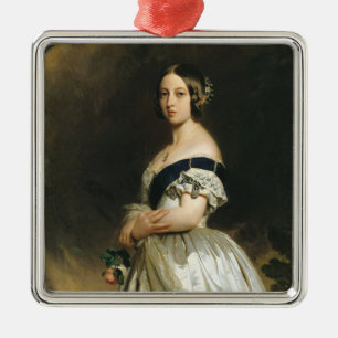 Ornement Carré Argenté La Reine Victoria 1842