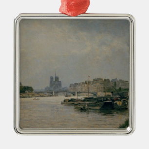 Ornement Carré Argenté La Seine de Quai de la Rapee