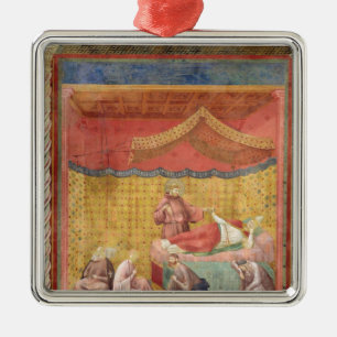 Ornement Carré Argenté La vision de pape Gregory IX 1297-99