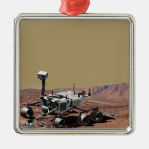 Ornement Carré Argenté Laboratoire de la Science de Mars