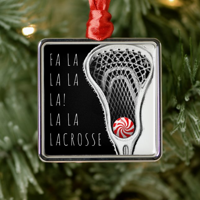 Ornement Carré Argenté Lacrosse Noël Collectif (Arbre)