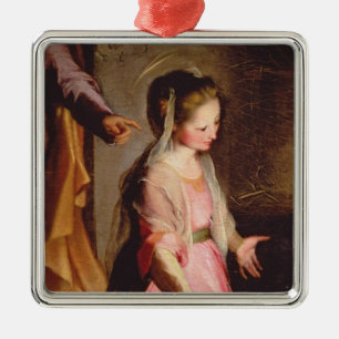 Ornement Carré Argenté L'adoration de l'enfant, 1597