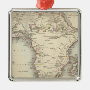 Ornement Carré Argenté L'Afrique 33