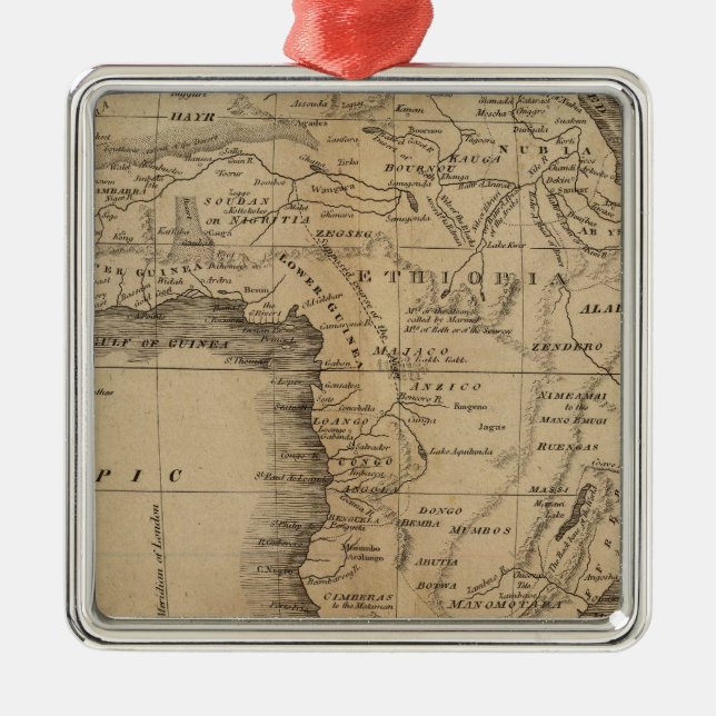 Ornement Carré Argenté L'Afrique 50 (Devant)