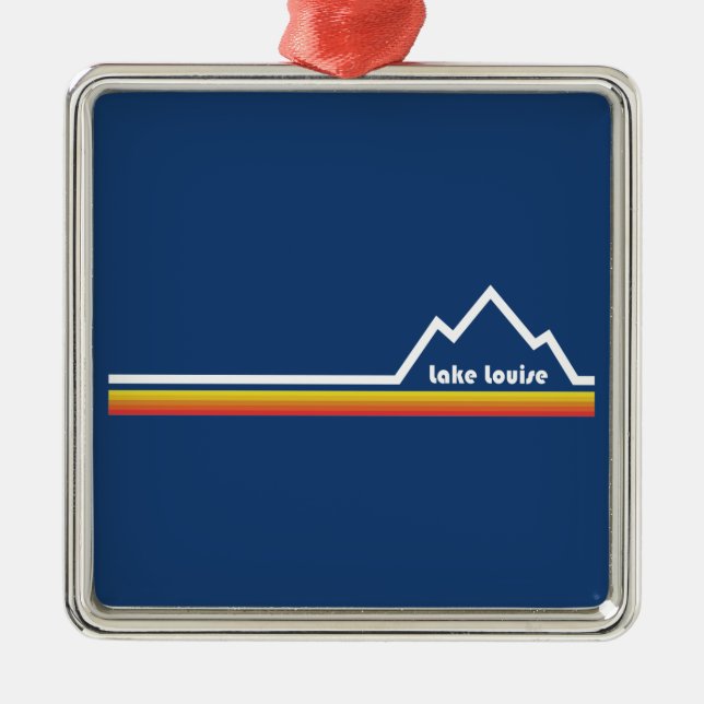 Ornement Carré Argenté Lake Louise (Alberta) (Devant)