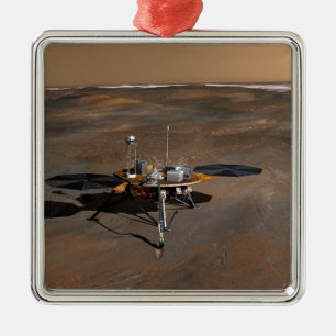 Ornement Carré Argenté Lander 3 de Phoenix Mars