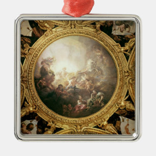Ornement Carré Argenté Le char d'Apollo, peinture de plafond