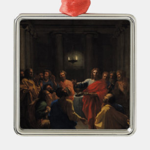 Ornement Carré Argenté Le Christ instituant l'eucharistie