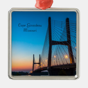 Ornement Carré Argenté Le crépuscule Du Pont Bill Emerson