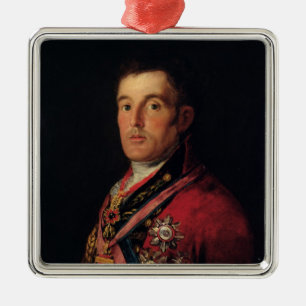 Ornement Carré Argenté Le duc de Wellington 1812-14