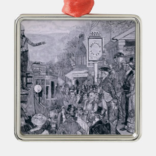 Ornement Carré Argenté Le Général Jackson, président désigné