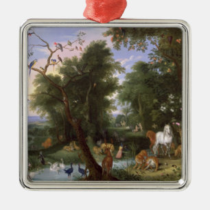 Ornement Carré Argenté Le jardin d'Éden, 1659