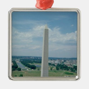 Ornement Carré Argenté Le monument de Washington, construit 1848-85