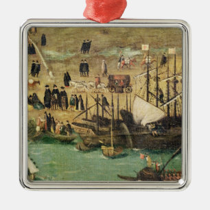 Ornement Carré Argenté Le port de Séville, c.1590