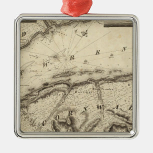 Ornement Carré Argenté Le Québec, Canada