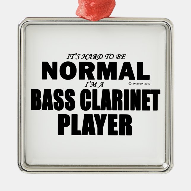 Ornement Carré Argenté Lecteur Clarinet Basse Normal (Devant)