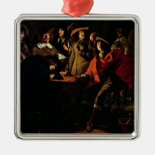 Ornement Carré Argenté Les gardes fumant, 1643