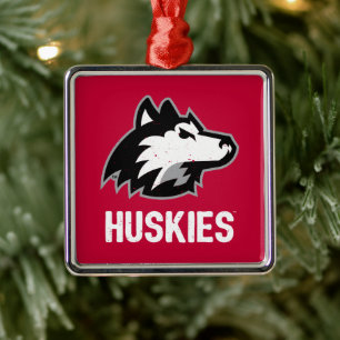 Ornement Carré Argenté Les Huskies de NIU en détresse