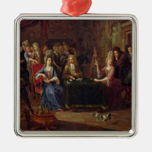 Ornement Carré Argenté Les joueurs de carte, 1699