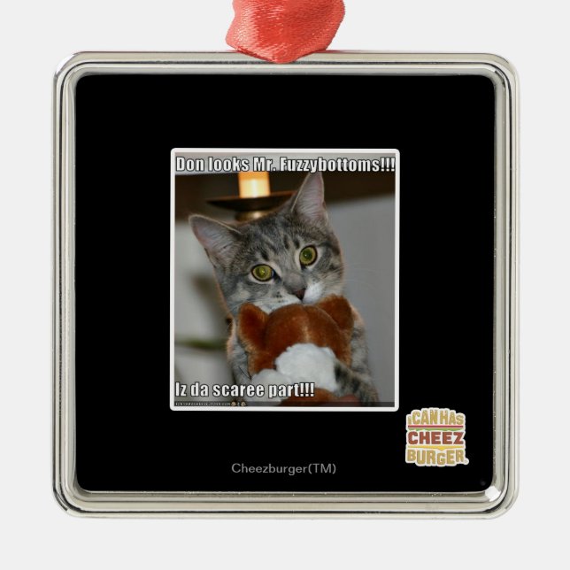 Ornement Carré Argenté Les regards (Devant)