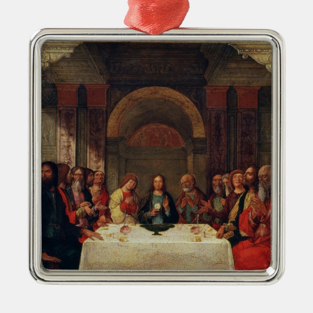 Ornement Carré Argenté L'établissement de l'eucharistie, c.1490 (Devant)